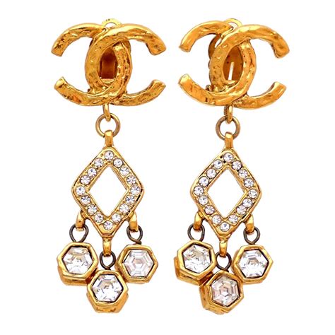 chanel shaped earrings|authentic Chanel earrings.